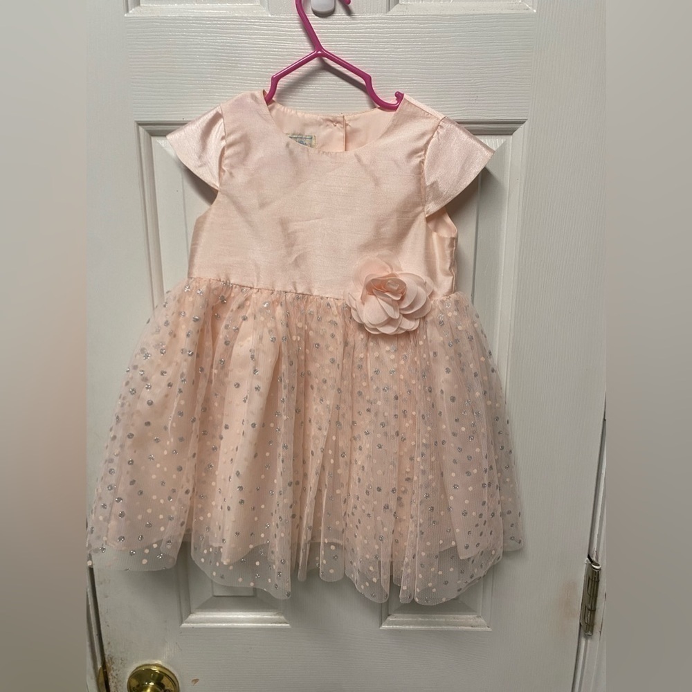 Marmelatta ~ Peach Special Occasion Dress * Tulle Overlay with bloomers